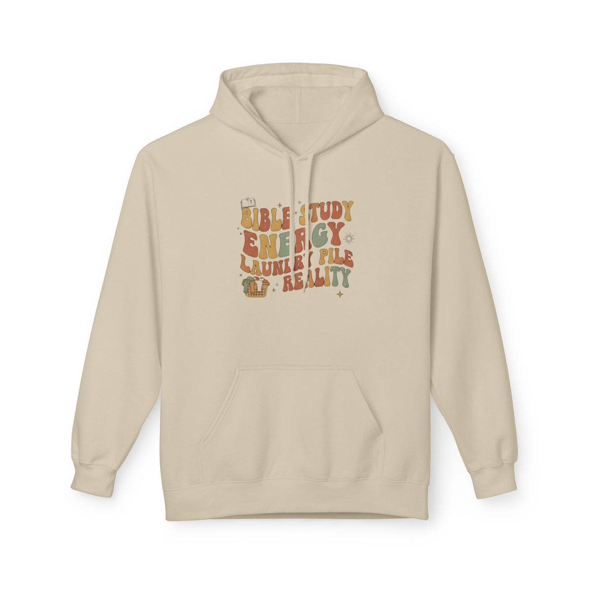 Bible Study Energy, Laundry Pile Reality Lightweight Hoodie