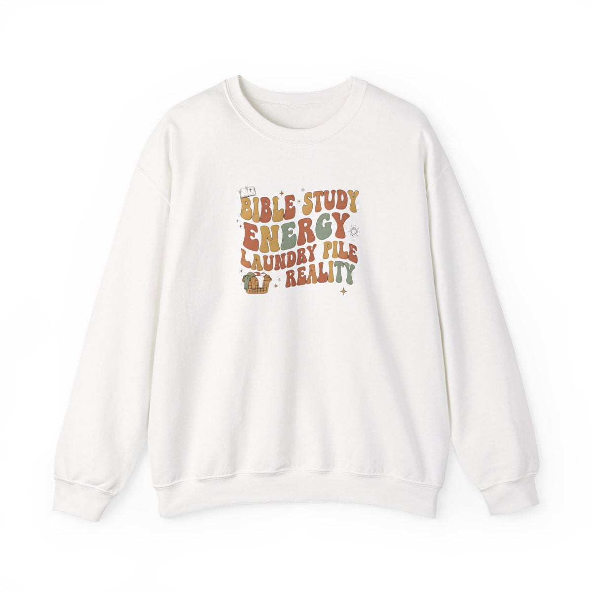 Bible Study Energy, Laundry Pile Reality Sweater