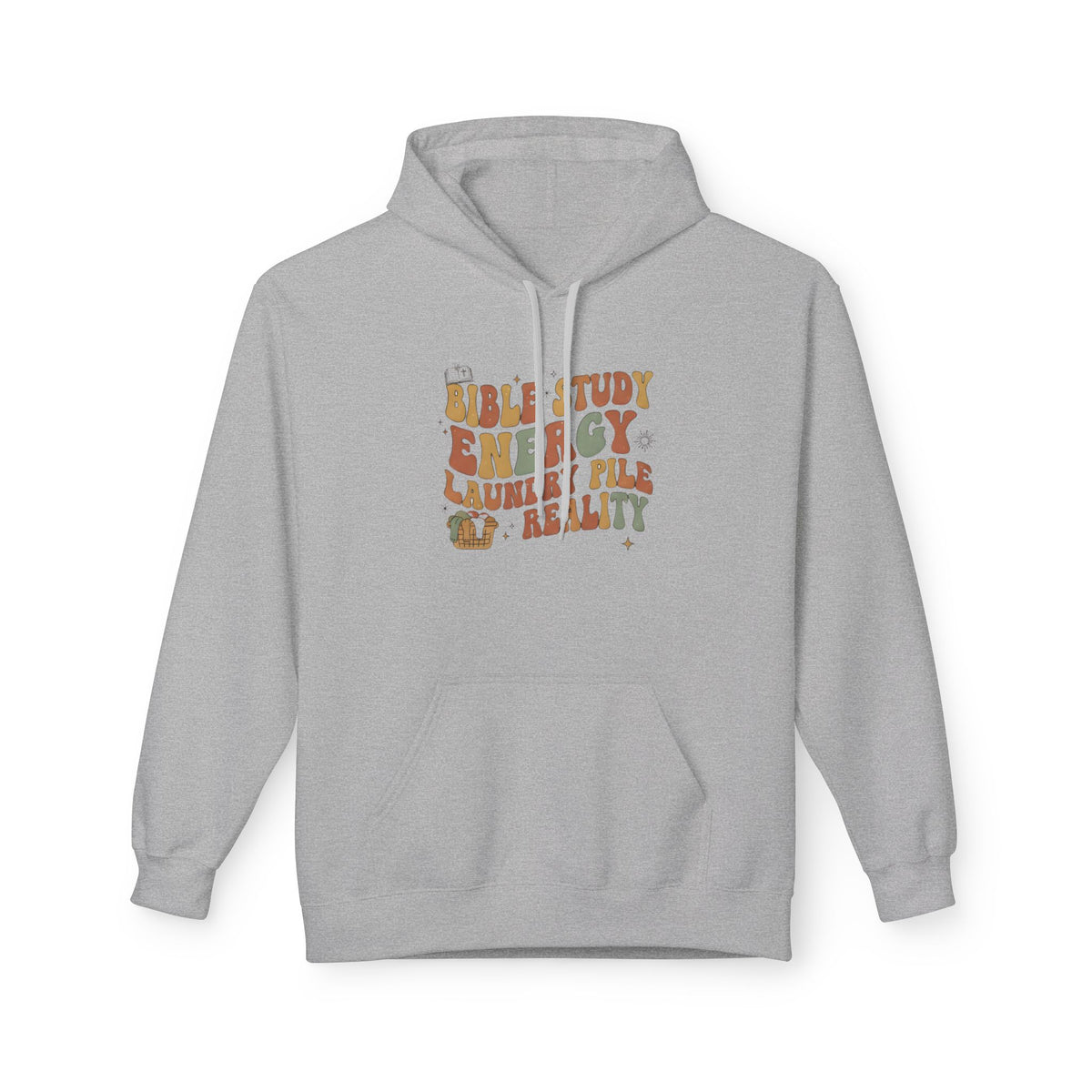Bible Study Energy, Laundry Pile Reality Lightweight Hoodie