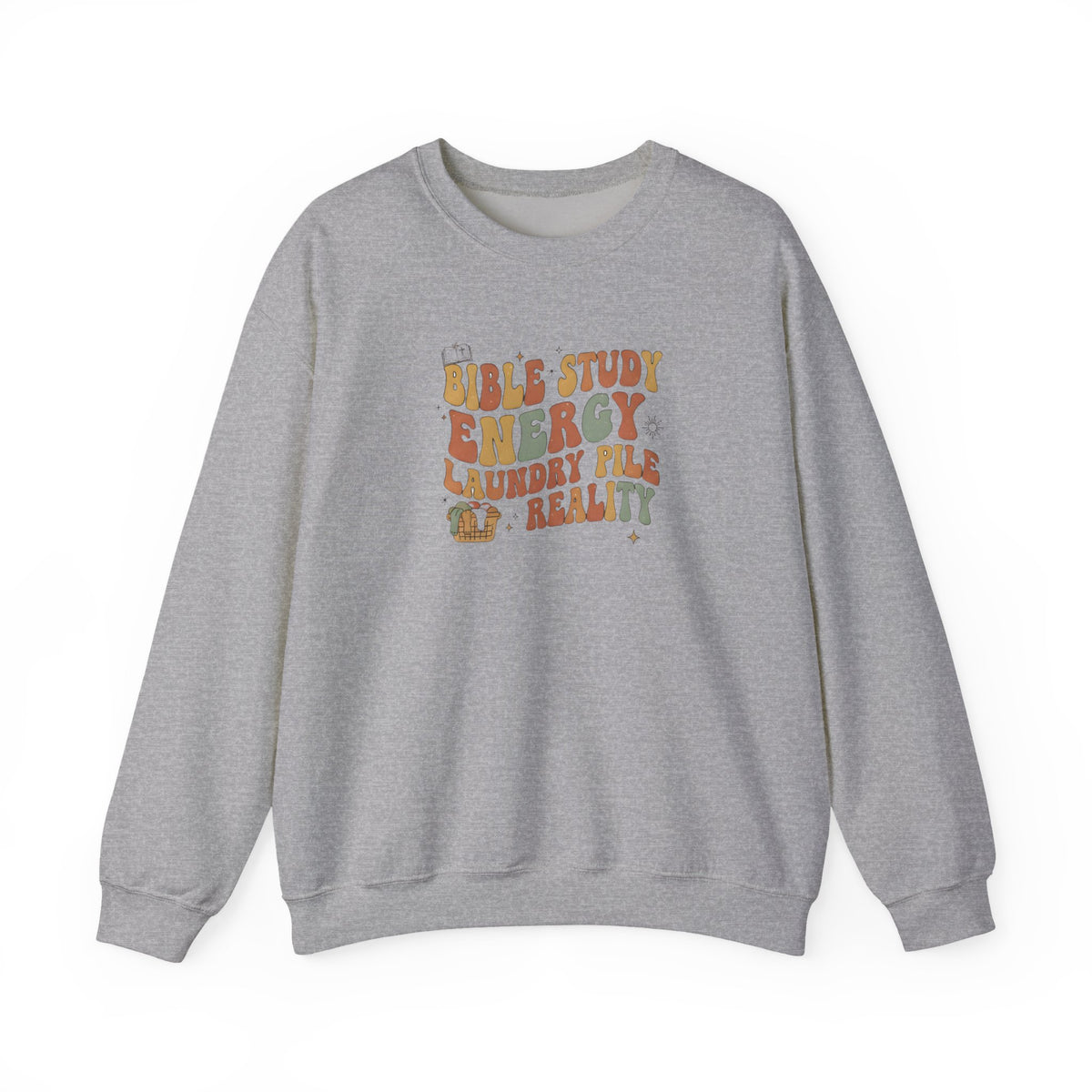 Bible Study Energy, Laundry Pile Reality Sweater