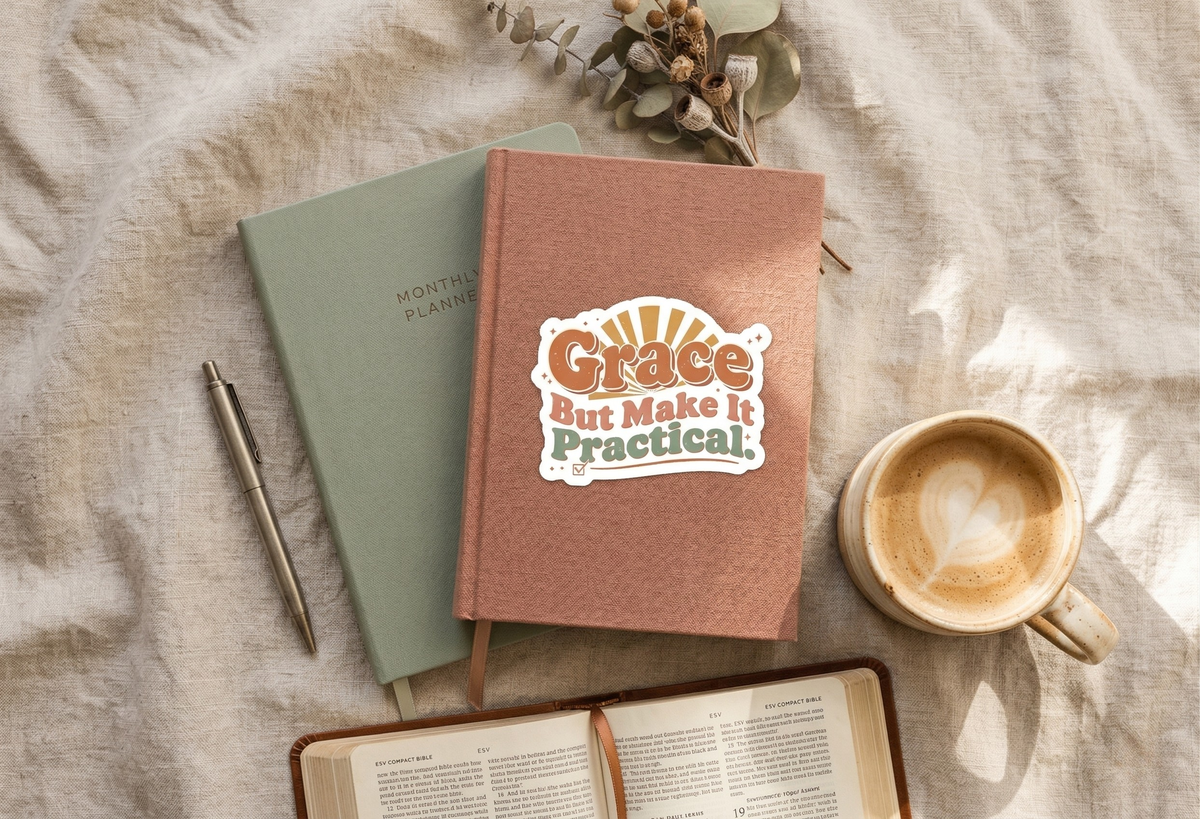 Grace But Make It Practical Sticker