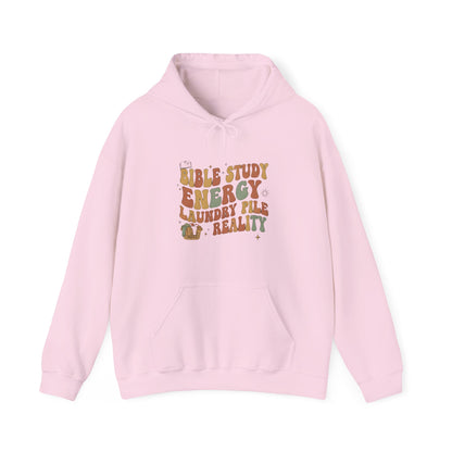 Bible Study Energy, Laundry Pile Reality Ultra-soft fleece Hoodie