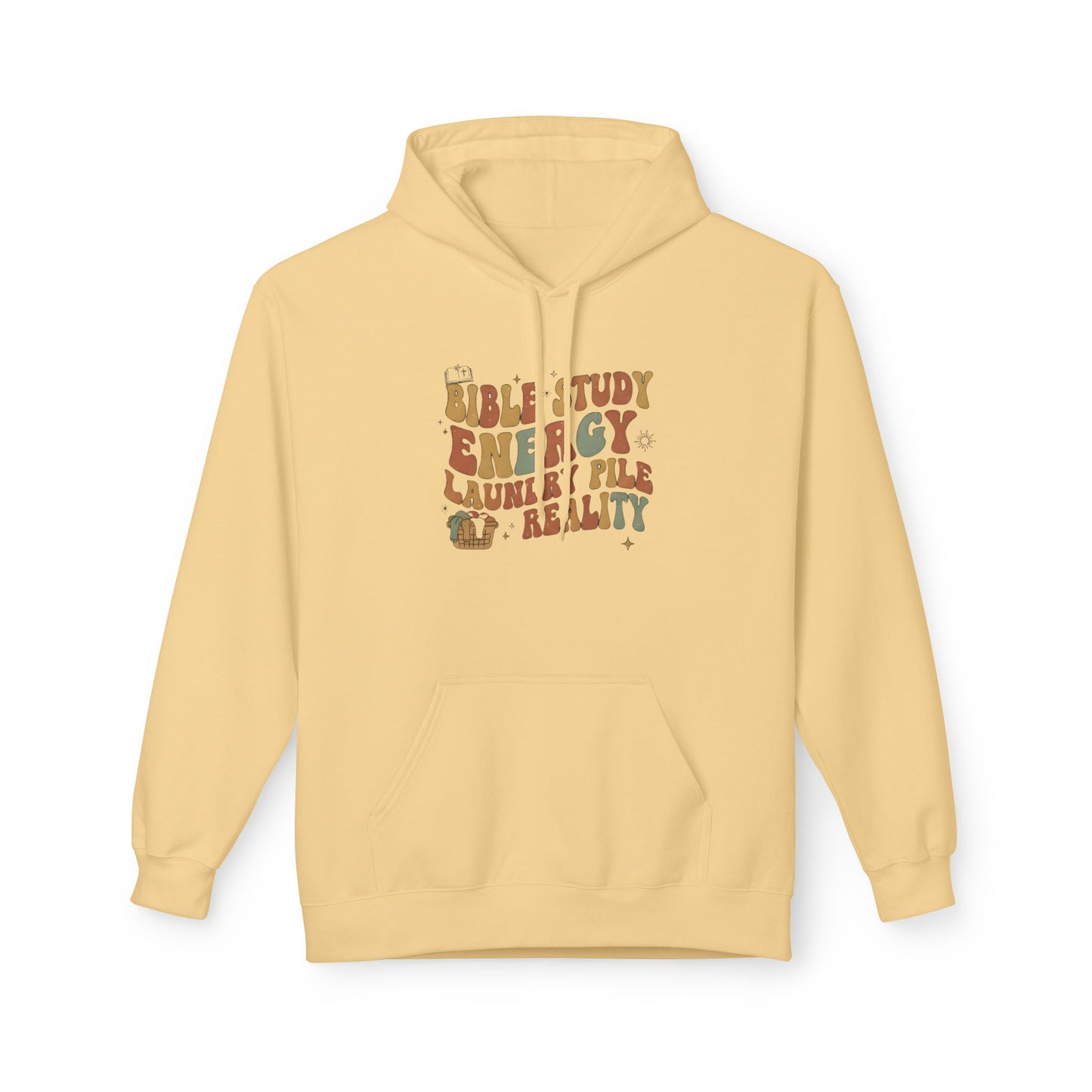 Bible Study Energy, Laundry Pile Reality Lightweight Hoodie