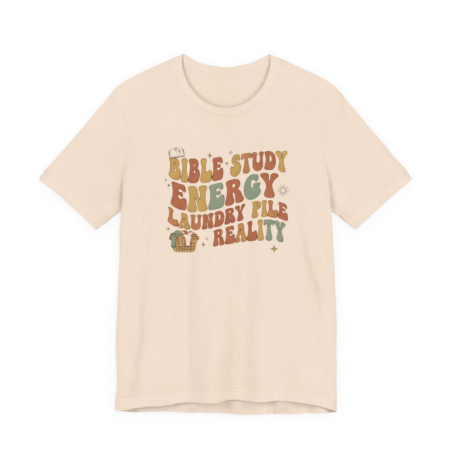 Bible Study Energy, Laundry Pile Reality Tee