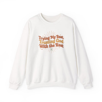 Trying My Best, Trusting God With the Rest Sweater