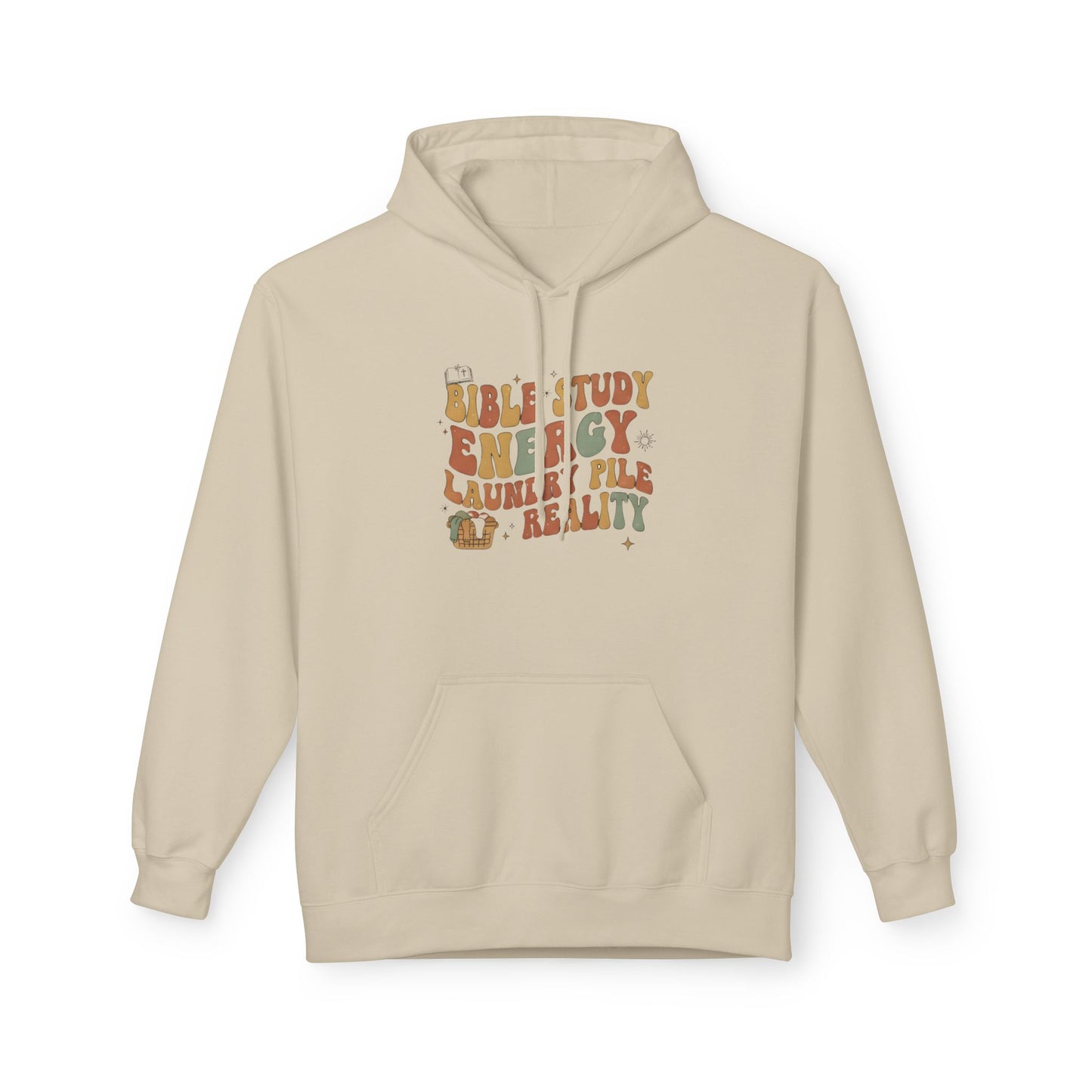 Bible Study Energy, Laundry Pile Reality Lightweight Hoodie