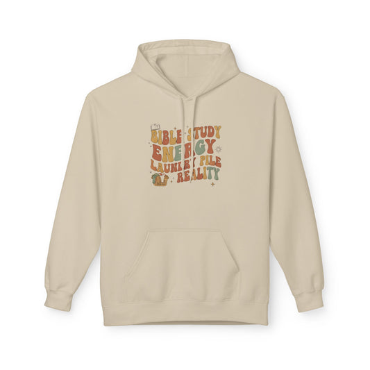 Bible Study Energy, Laundry Pile Reality Lightweight Hoodie