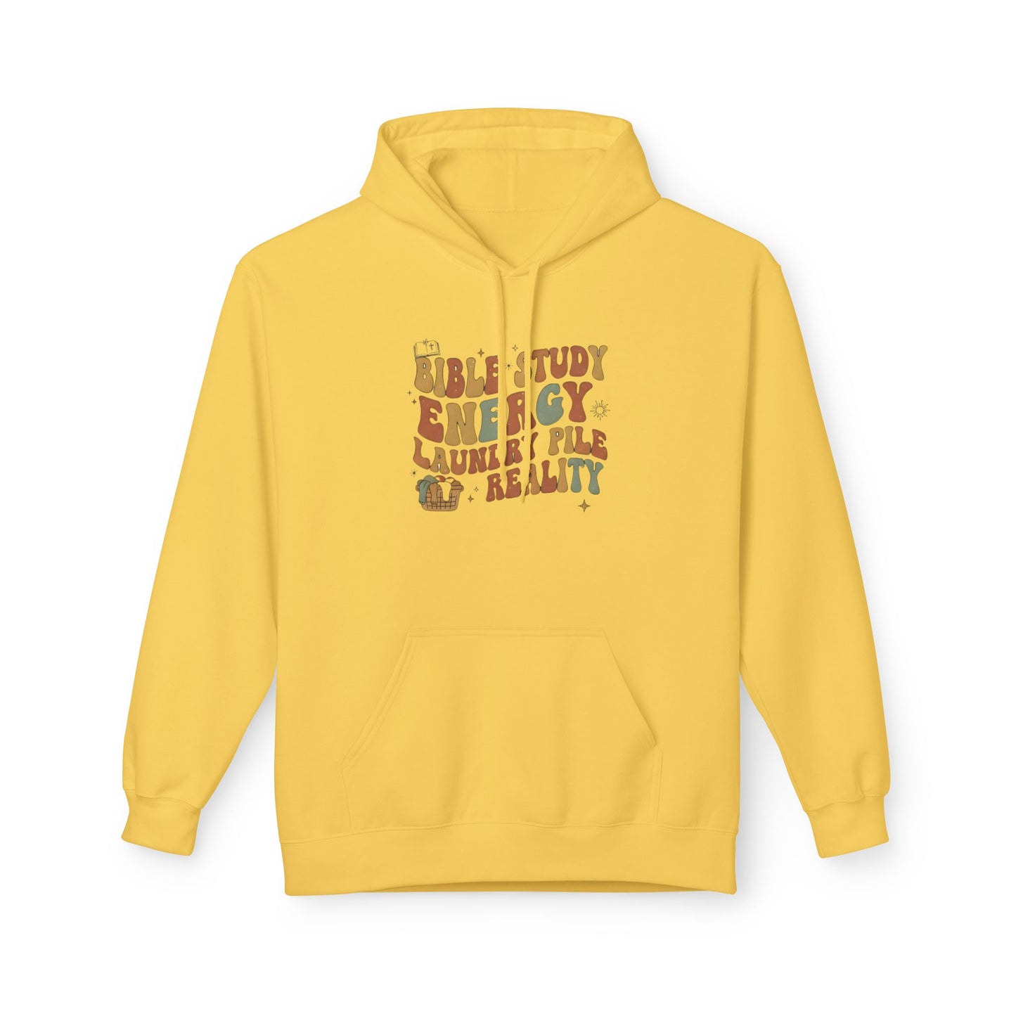 Bible Study Energy, Laundry Pile Reality Lightweight Hoodie