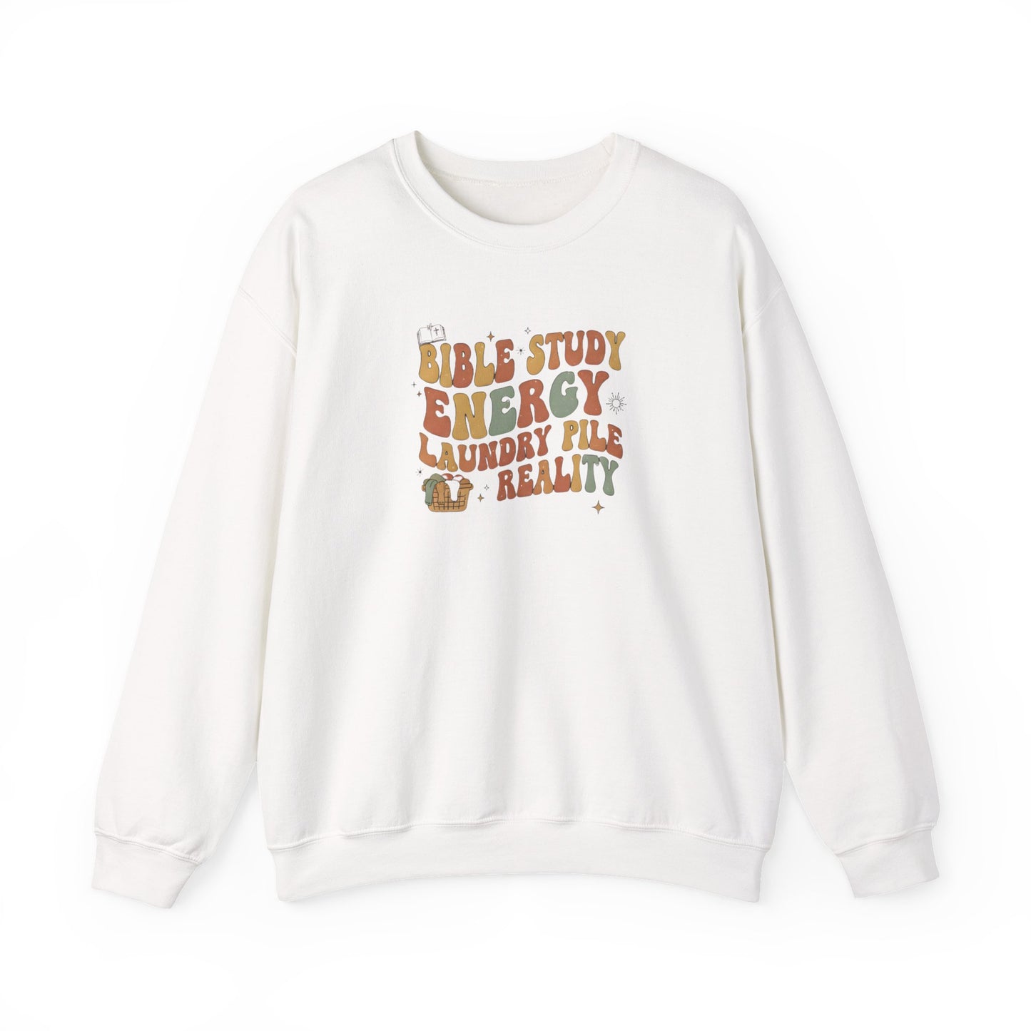Bible Study Energy, Laundry Pile Reality Sweater