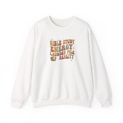 Bible Study Energy, Laundry Pile Reality Sweater