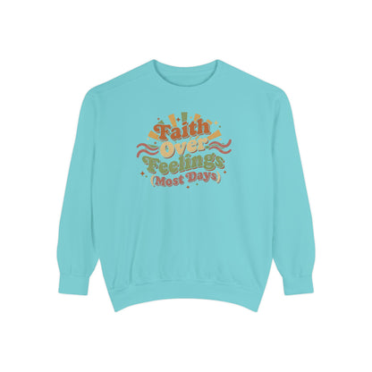 Faith Over Feelings (Most Days) Vintage Sweater
