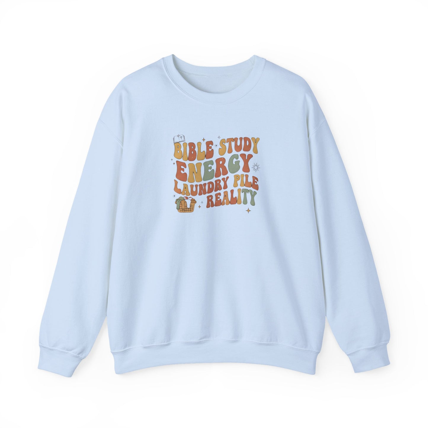 Bible Study Energy, Laundry Pile Reality Sweater