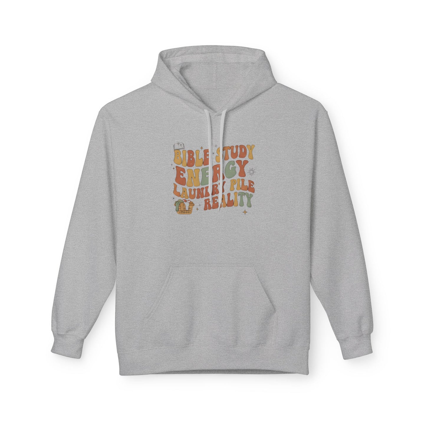 Bible Study Energy, Laundry Pile Reality Lightweight Hoodie