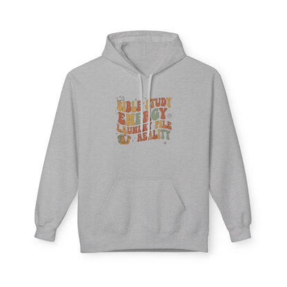 Bible Study Energy, Laundry Pile Reality Lightweight Hoodie