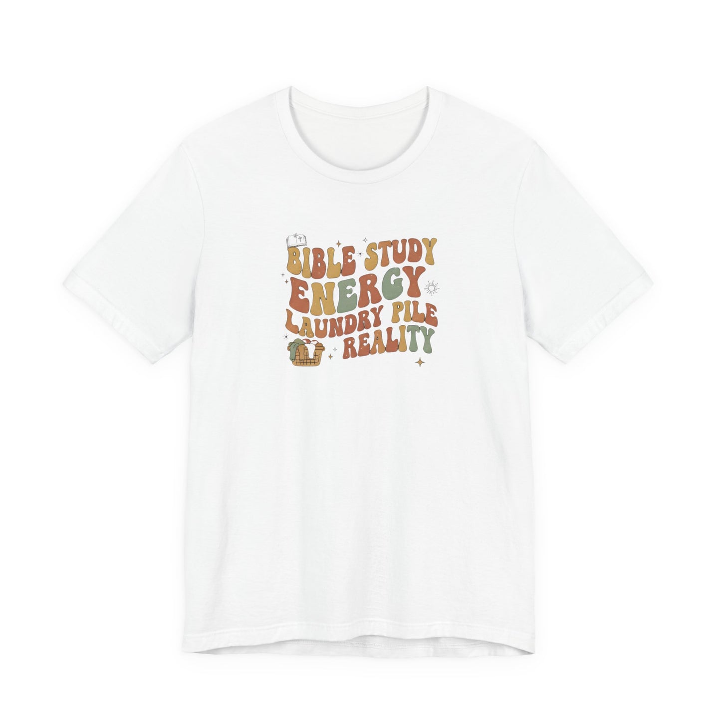 Bible Study Energy, Laundry Pile Reality Tee