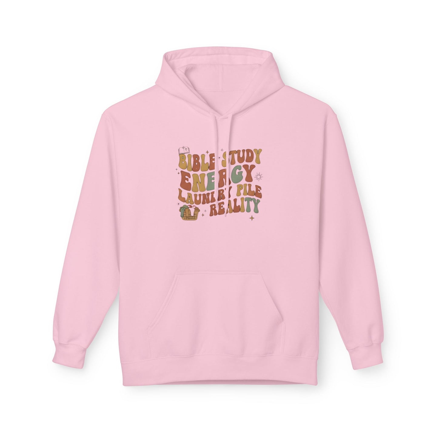 Bible Study Energy, Laundry Pile Reality Lightweight Hoodie