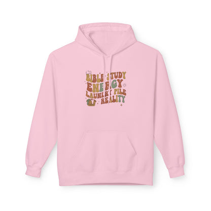 Bible Study Energy, Laundry Pile Reality Lightweight Hoodie