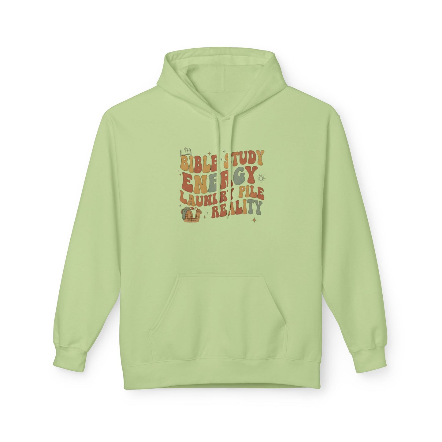 Bible Study Energy, Laundry Pile Reality Lightweight Hoodie