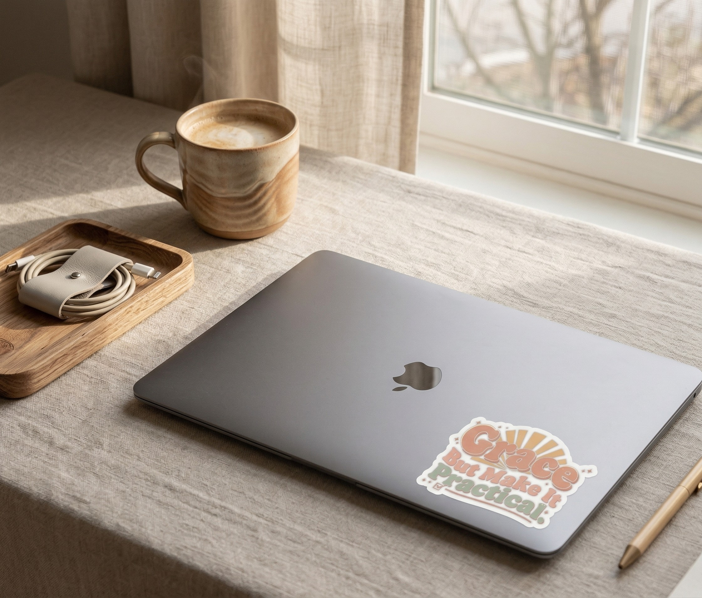 Grace But Make It Practical Sticker