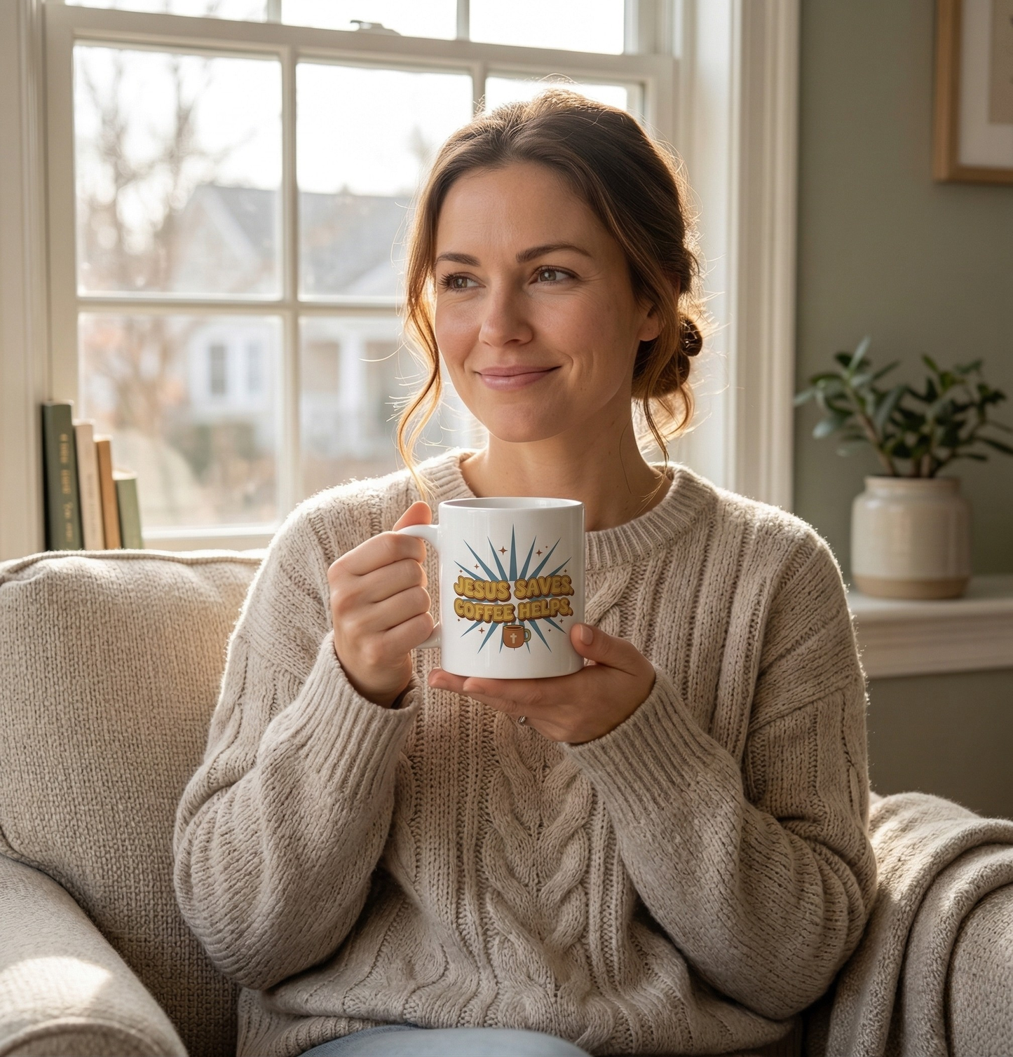 Jesus Saves. Coffee Helps Mug