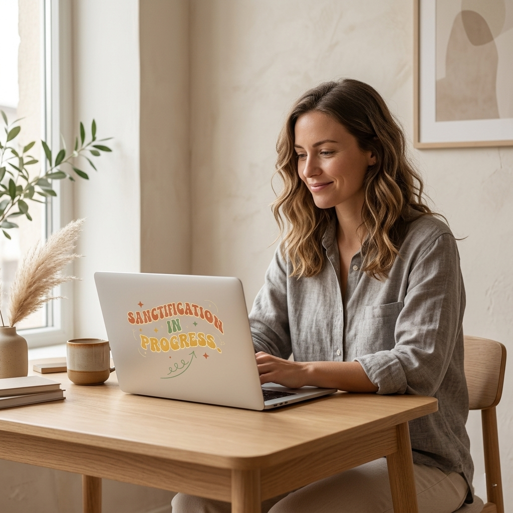 Sanctification In Progress Sticker