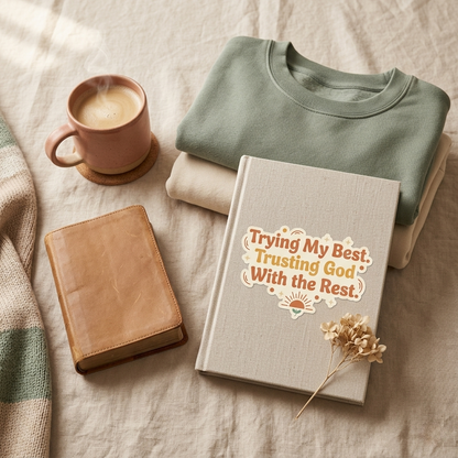 Trying My Best. Trusting God With the Rest Sticker