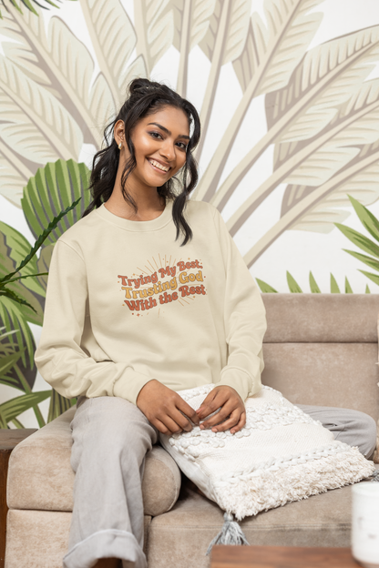 Trying My Best, Trusting God With the Rest Sweater