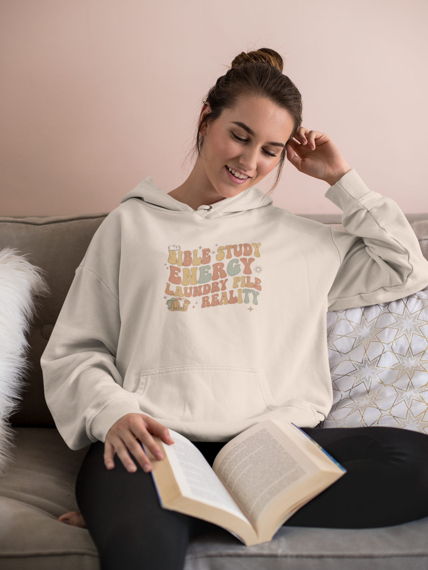 Bible Study Energy, Laundry Pile Reality Ultra-soft fleece Hoodie